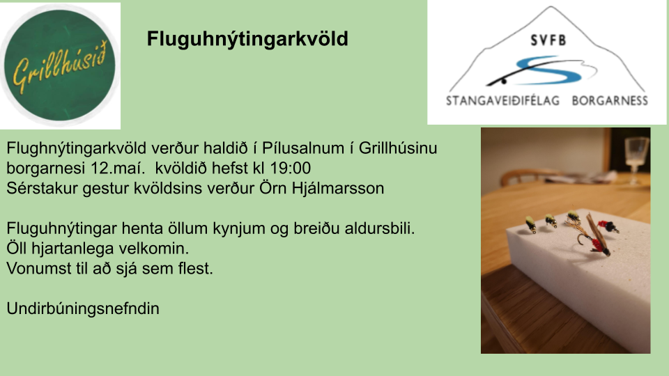 Fluguhnýtingarkvöld í Borgarnesi